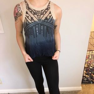 Sequined tank top